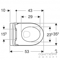 Безободковий підвісний унітаз із сидінням дюропласт softclose Geberit iCon 501.663.JT.1 матовий білий