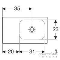 Подвесная раковина без отверстия под смеситель Geberit iCon Light 501.833.00.3 белая