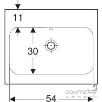 Мебельная раковина без отверстия под смеситель и перелива Geberit iCon Light 501.834.00.7 белая