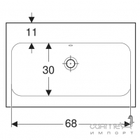 Мебельная раковина с переливом Geberit iCon Light 501.835.00.3 белая