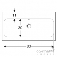 Мебельная раковина с переливом Geberit iCon Light 501.836.00.3 белая