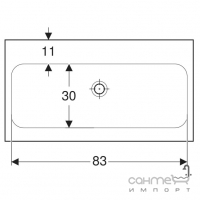 Мебельная раковина без отверстия под смеситель и перелива Geberit iCon Light 501.836.00.7 белая