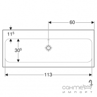 Мебельная раковина с переливом Geberit iCon Light 501.837.00.3 белая