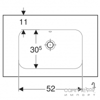 Меблева раковина з переливом Geberit iCon Light 501.839.00.3 біла