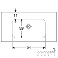 Мебельная раковина без отверстия под смеситель и перелива Geberit iCon Light 501.840.00.7 белая