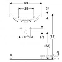 Меблева раковина з переливом Geberit iCon Light 501.841.00.3 біла