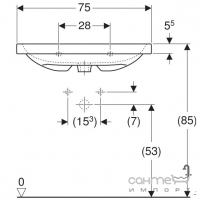 Меблева раковина з переливом Geberit iCon Light 501.842.00.3 біла