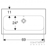 Меблева раковина з переливом Geberit iCon Light 501.842.00.3 біла