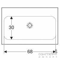 Меблева раковина без отвора під змішувач та перелива Geberit iCon Light 501.848.00.7 біла