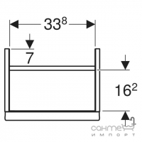 Подвесная тумба под раковину Geberit iCon 502.301.01.2 белый глянец, левая, ручка хром