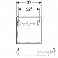 Подвесная тумба под раковину Geberit iCon 502.301.01.2 белый глянец, левая, ручка хром