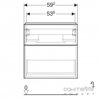 Подвесная тумба под раковину Geberit iCon 502.303.01.2 белый глянец, ручка хром