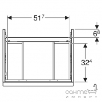 Подвесная тумба под раковину Geberit iCon 502.303.JH.1 дуб