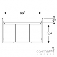 Подвесная тумба под раковину Geberit iCon 502.304.01.2 белый глянец, ручка хром