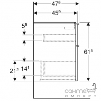 Подвесная тумба под раковину Geberit iCon 502.305.JH.1 дуб