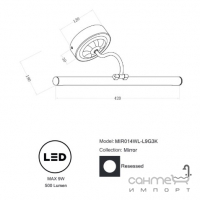 Настенная LED-подсветка для картин Vasmar 55855 золото