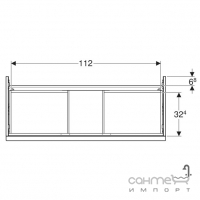 Подвесная тумба под раковину Geberit iCon 502.306.JH.1 дуб