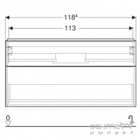 Подвесная тумба под раковину Geberit iCon 502.306.JH.1 дуб