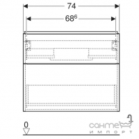 Подвесная тумба под раковину Geberit iCon 502.308.JH.1 дуб