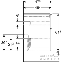 Подвесная тумба под раковину Geberit iCon 502.309.01.1 белый глянец