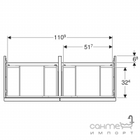 Подвесная тумба под раковину Geberit iCon 502.309.JH.1 дуб