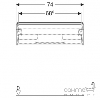 Подвесная тумба под раковину Geberit iCon 502.311.01.2 белый глянец, ручка хром