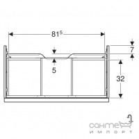 Подвесная тумба под раковину Geberit iCon 502.312.JH.1 дуб