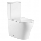 Безободковый унитаз-компакт с сидением slim softclose дюропласт Qtap Virgo Ultra Quiet QT18226092AW белый