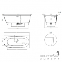 Ассиметричная пристенная ванна из искусственного камня Salini Sofia Corner R 102514G S-Sense белая матовая