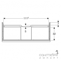 Подвесная тумба под раковину Geberit iCon 502.313.JH.1 дуб