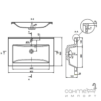 Мебельная раковина Amidicon Cosmo 80 белая глянцевая