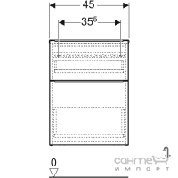 Подвесной комод Geberit iCon 502.315.01.2 белый глянец, ручка хром