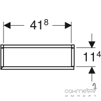 Плаский підвісний пенал Geberit iCon 502.317.JH.1 дуб