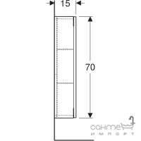 Плоский подвесной шкафчик Geberit iCon 502.318.01.1 белый глянец