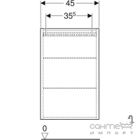 Плоский подвесной шкафчик Geberit iCon 502.318.01.1 белый глянец