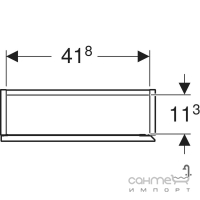 Пласка підвісна шафка Geberit iCon 502.318.JH.1 дуб