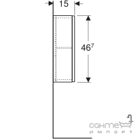 Плоский подвесной шкафчик Geberit iCon 502.319.01.1 белый глянец