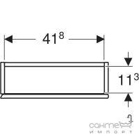 Плоский подвесной шкафчик Geberit iCon 502.319.JH.1 дуб