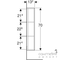 Узкая длинная полка Geberit iCon 502.320.JH.1 дуб