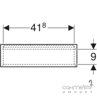 Прямокутна полиця Geberit iCon 502.322.JH.1 дуб