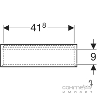 Прямокутна полиця Geberit iCon 502.323.JH.1 дуб