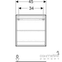 Прямокутна полиця Geberit iCon 502.323.JH.1 дуб