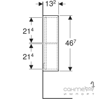 Прямокутна полиця Geberit iCon 502.323.JH.1 дуб