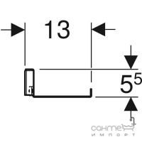 Металева поличка Geberit iCon 502.326.JL.1 пісчано-сіра