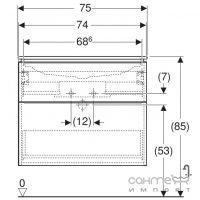 Подвесная тумба с раковиной Geberit iCon Slim Rim 502.336.01.1 белый глянец