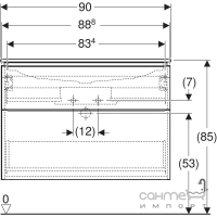 Підвісна тумба з раковиною Geberit iCon Slim Rim 502.337.JH.1 дуб