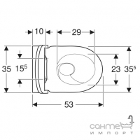 Безободковый подвесной унитаз с сидением softclose дюропласт Geberit Acanto TurboFlush 502.774.00.1 белый