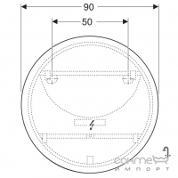 Кругле дзеркало з LED-підсвічуванням та сенсором Geberit Option Round 502.799.00.1