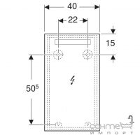 Прямоугольное зеркало с LED-подсветкой Geberit Option Basic Square 502.803.00.1