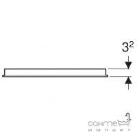 Прямоугольное зеркало с LED-подсветкой Geberit Option Basic Square 502.804.00.1